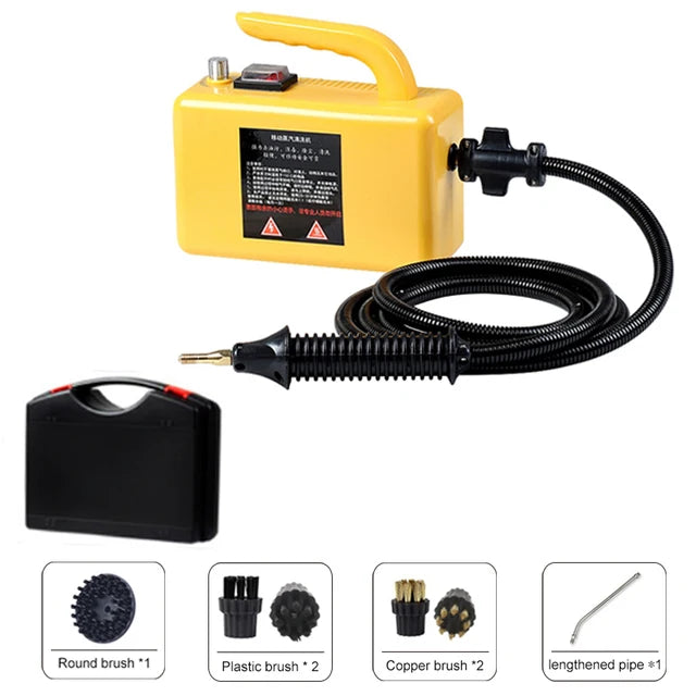2600W High Temperature Steam Cleaner for Home & Auto hardcover-yellow by HitMyNeed