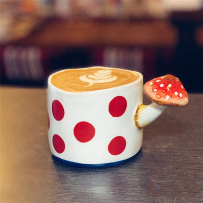 260ml Ceramic Mushroom Mug for Hot & Cold Drinks by HitMyNeed