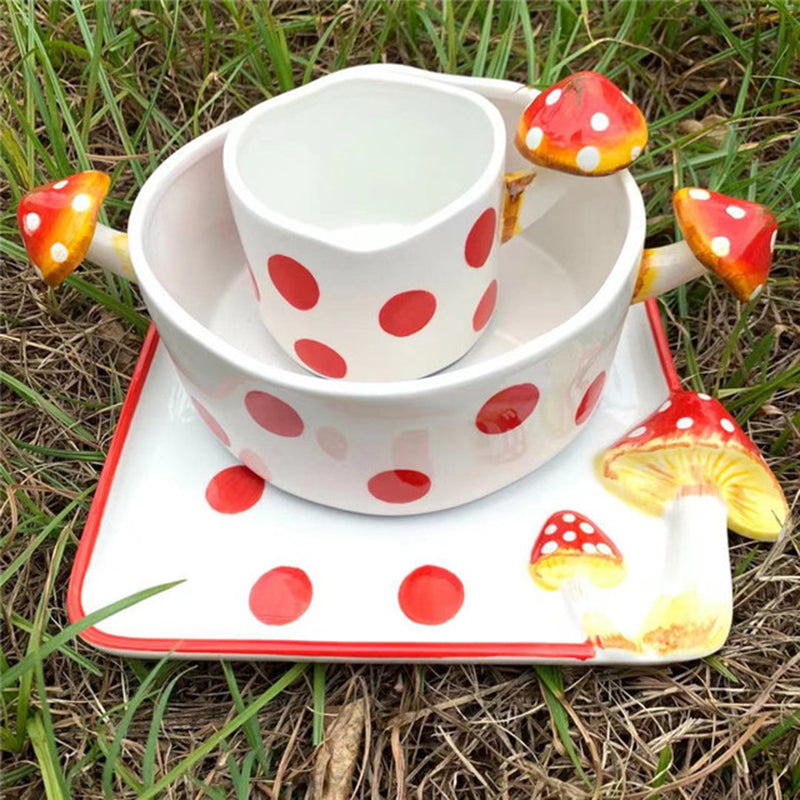 260ml Ceramic Mushroom Mug for Hot & Cold Drinks by HitMyNeed
