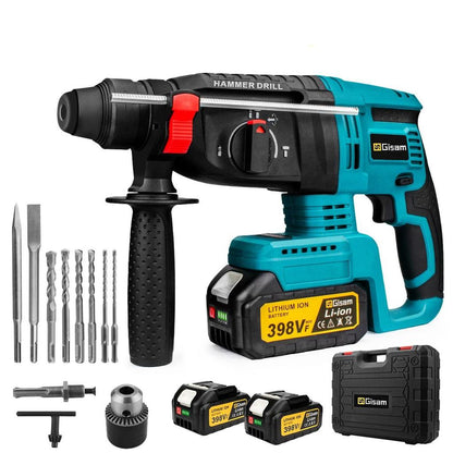 26mm Brushless Cordless Rotary Hammer for Makita 18V Two Batteries (2) by HitMyNeed