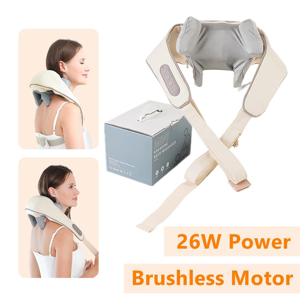 26W Brushless Wireless Neck and Shoulder Massager 26w-white by HitMyNeed