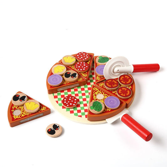 27-Piece Kids Pizza Play Set Educational Toy by HitMyNeed