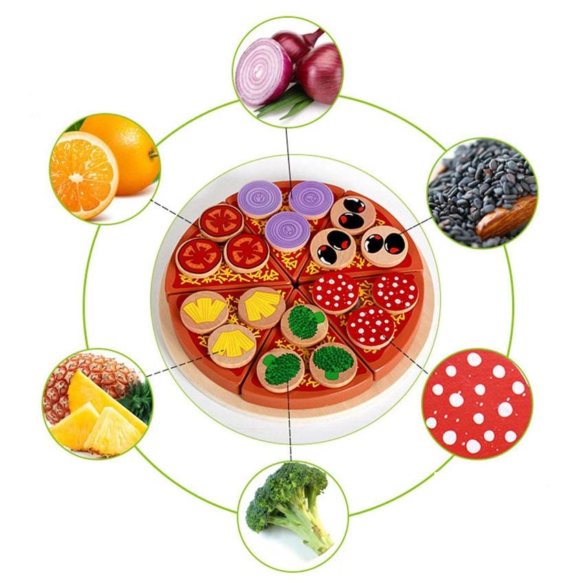27-Piece Kids Pizza Play Set Educational Toy by HitMyNeed