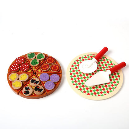 27-Piece Kids Pizza Play Set Educational Toy by HitMyNeed