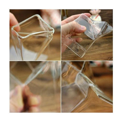 275ml Clear Glass Milk Carton Cup by HitMyNeed