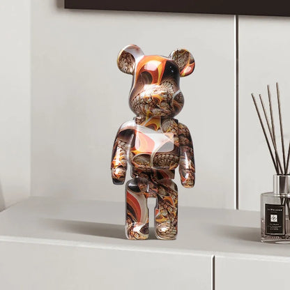 27cm Graffiti Bear Figurine Money Jar Decor n by HitMyNeed