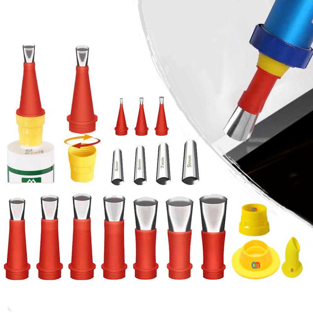 27pcs Stainless Steel Caulk Nozzle & Finishing Set by HitMyNeed