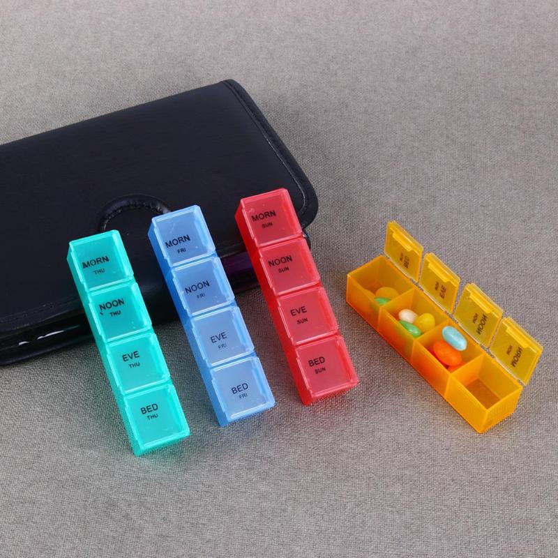 28-Compartment Weekly Pill Case with Travel Bag by HitMyNeed