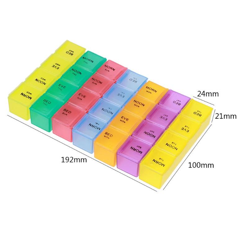 28-Compartment Weekly Pill Case with Travel Bag by HitMyNeed