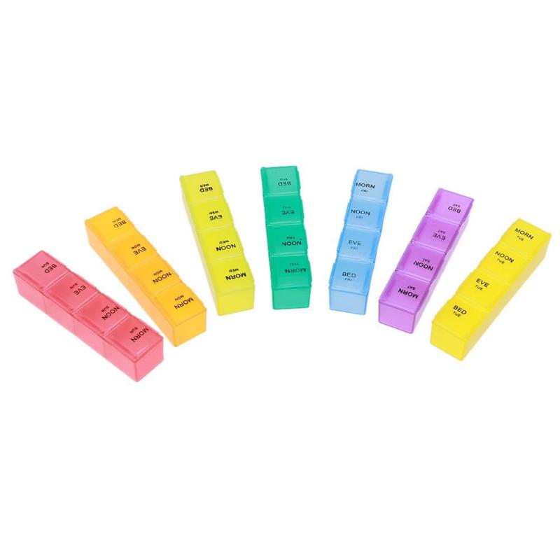 28-Compartment Weekly Pill Case with Travel Bag by HitMyNeed