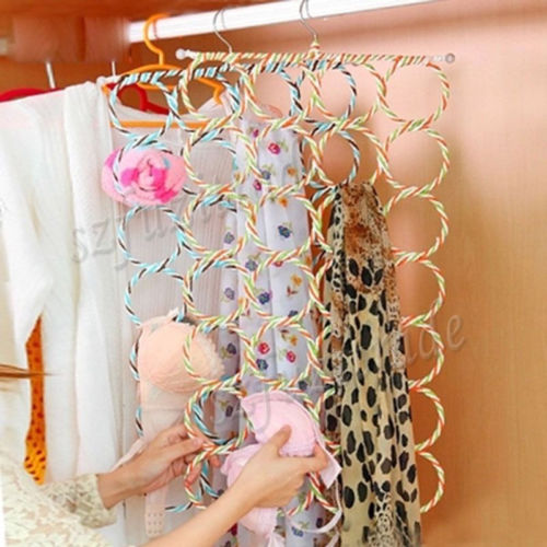 28-Hole Metal Scarf Holder and Closet Hanger by HitMyNeed