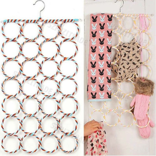 28-Hole Metal Scarf Holder and Closet Hanger by HitMyNeed