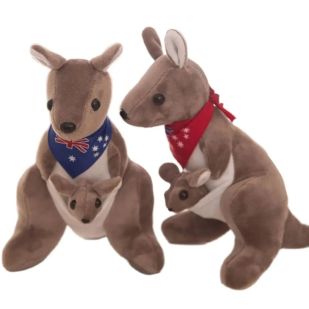 28cm Australian Kangaroo & Joey Plush Toy Gift by HitMyNeed