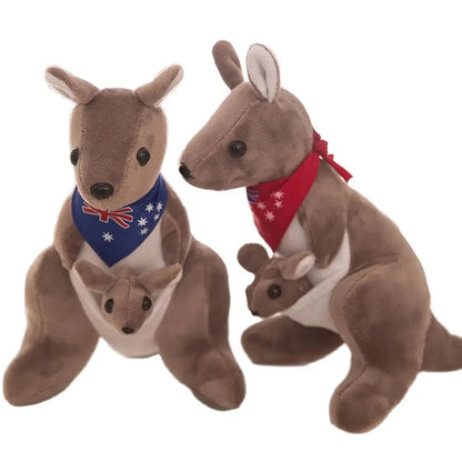 28cm Australian Kangaroo & Joey Plush Toy Gift by HitMyNeed