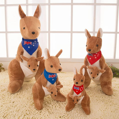 28cm Australian Kangaroo & Joey Plush Toy Gift by HitMyNeed