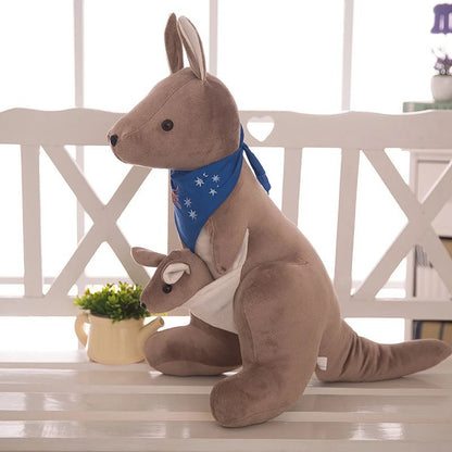 28cm Australian Kangaroo & Joey Plush Toy Gift gray-691 by HitMyNeed