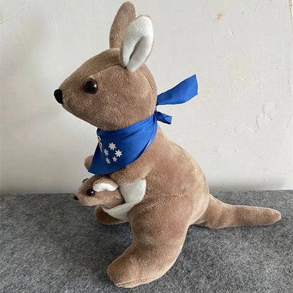 28cm Australian Kangaroo & Joey Plush Toy Gift light-brown-200001951 by HitMyNeed