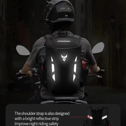 28L Waterproof Motorcycle Backpack with Helmet Holder by HitMyNeed