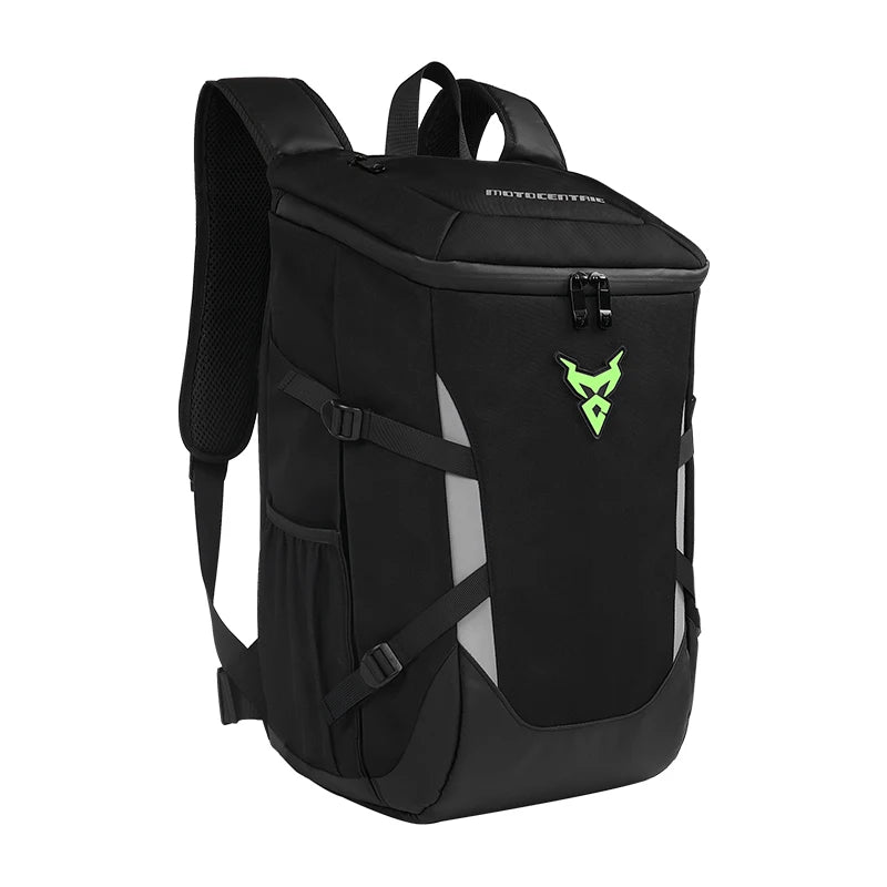 28L Waterproof Motorcycle Backpack with Helmet Holder green by HitMyNeed