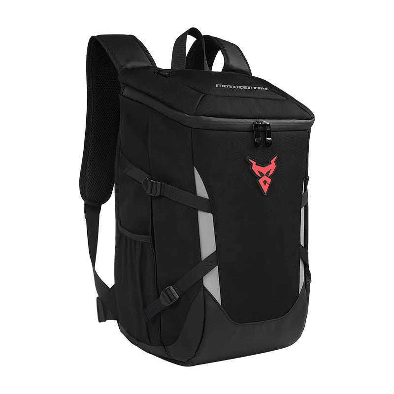 28L Waterproof Motorcycle Backpack with Helmet Holder red by HitMyNeed