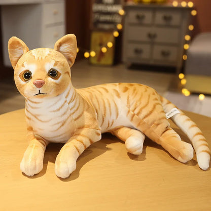 29cm Lifelike American Shorthair Siamese Cat Plush yellow by HitMyNeed