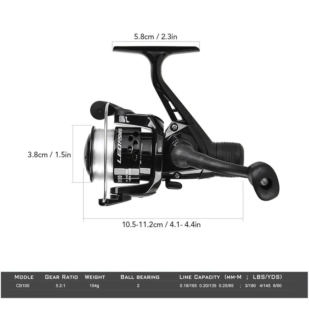 2.1m & 2.3m Telescopic Fishing Rod Reel Combo Kit by HitMyNeed