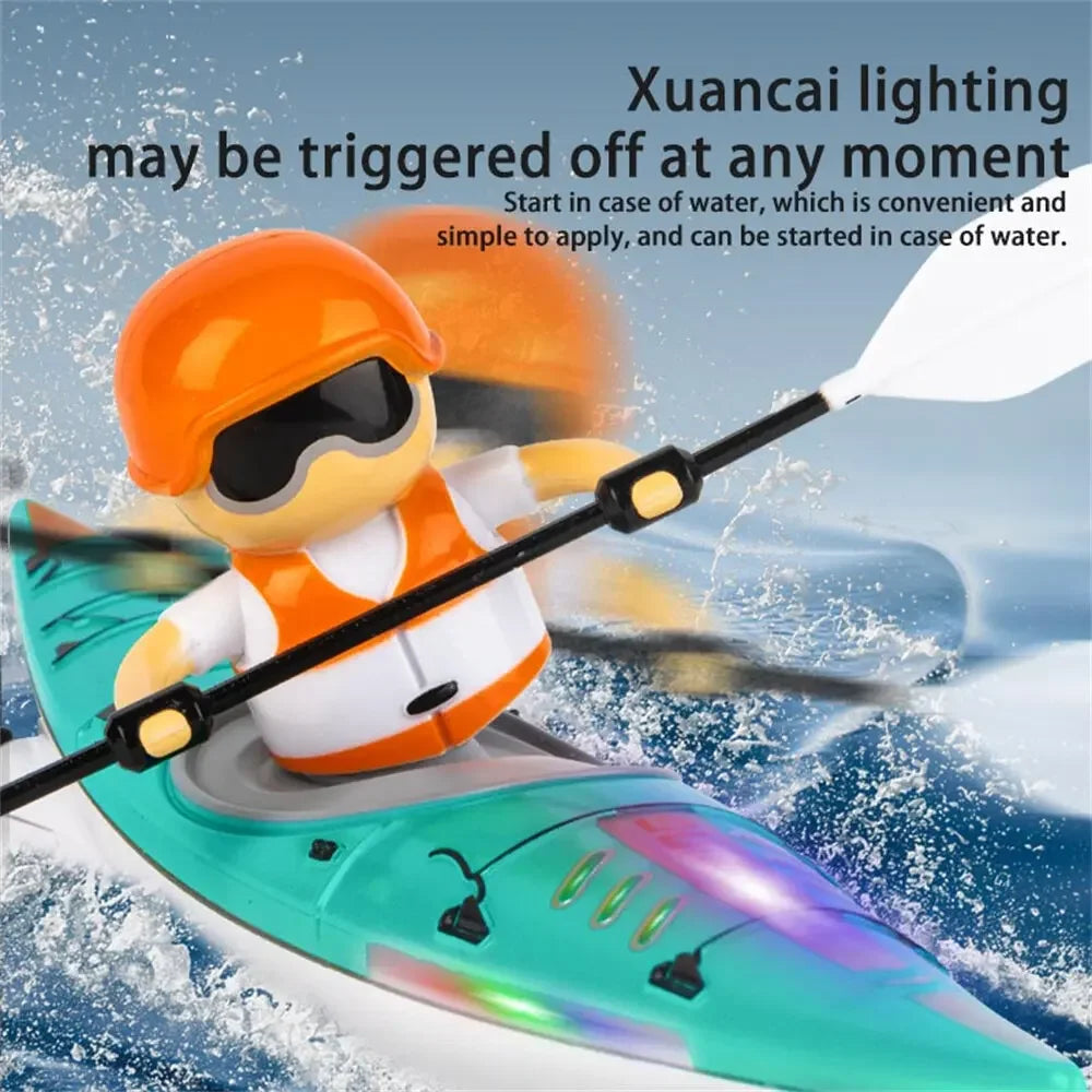 2.4G RC Boat with LED Lights & Dual Speed Modes by HitMyNeed