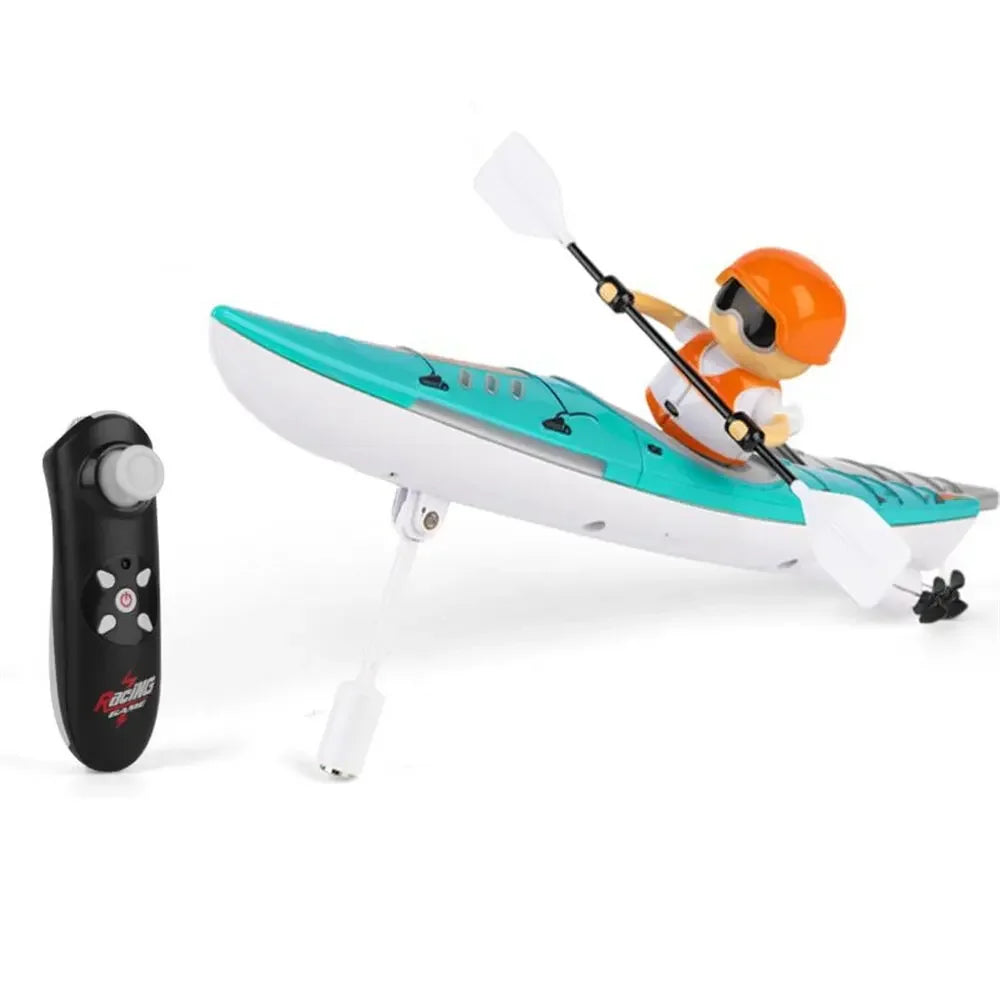 2.4G RC Boat with LED Lights & Dual Speed Modes blue by HitMyNeed