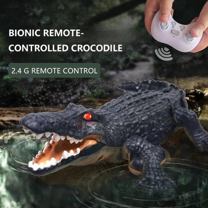2.4G Remote Control Crocodile RC Boat for Pools by HitMyNeed
