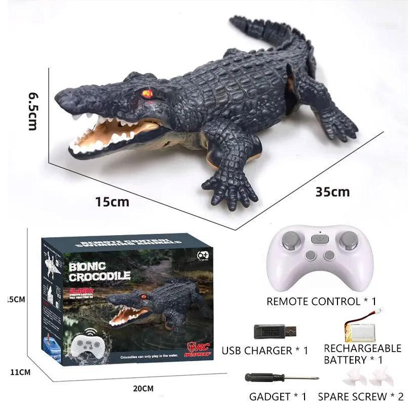 2.4G Remote Control Crocodile RC Boat for Pools by HitMyNeed