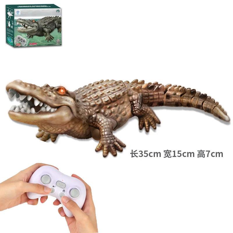 2.4G Remote Control Crocodile RC Boat for Pools rc-brown-crocodile by HitMyNeed