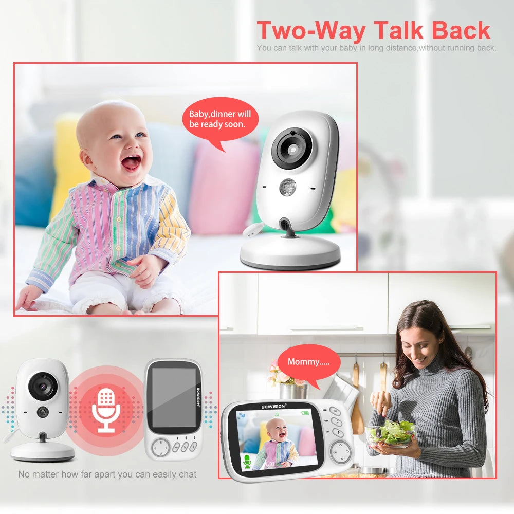 2.4G Video Baby Monitor with 3.2" Screen & Talkback by HitMyNeed