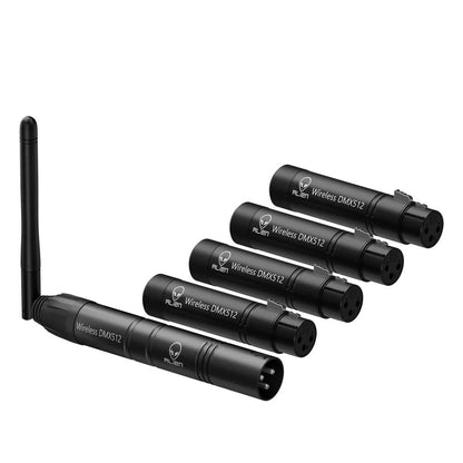 2.4G Wireless DMX512 XLR Transmitter & Receiver Set 1t4r eu-plug by HitMyNeed