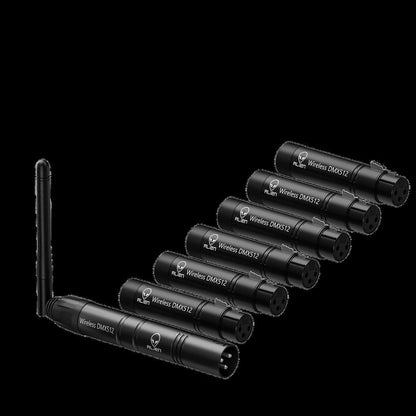 2.4G Wireless DMX512 XLR Transmitter & Receiver Set 1t6r us-plug by HitMyNeed