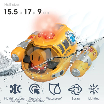 2.4GHz RC Spray Motorboat for Pool & Bath Play by HitMyNeed
