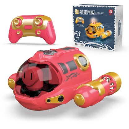 2.4GHz RC Spray Motorboat for Pool & Bath Play red by HitMyNeed