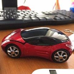 2.4GHz Wireless Car-Shaped Mouse with LED Indicator by HitMyNeed