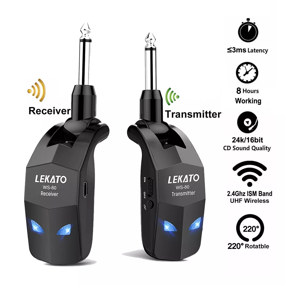 2.4GHz Wireless Guitar Transmitter and Receiver Set by HitMyNeed