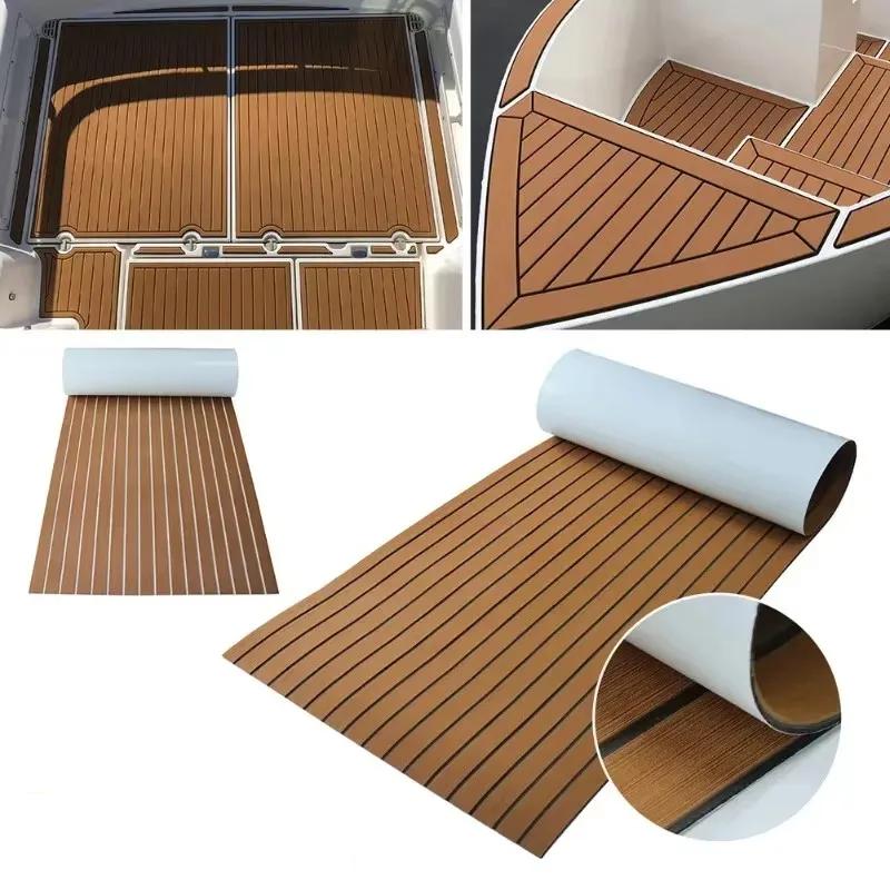 2.4m Self-Adhesive EVA Faux Teak Boat Decking Sheet by HitMyNeed