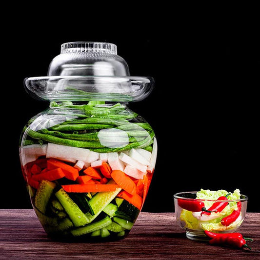 2.5L Glass Fermenting Jar with Water Seal Lid by HitMyNeed
