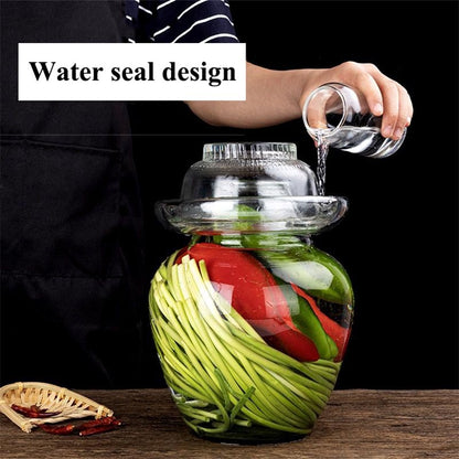 2.5L Glass Fermenting Jar with Water Seal Lid by HitMyNeed