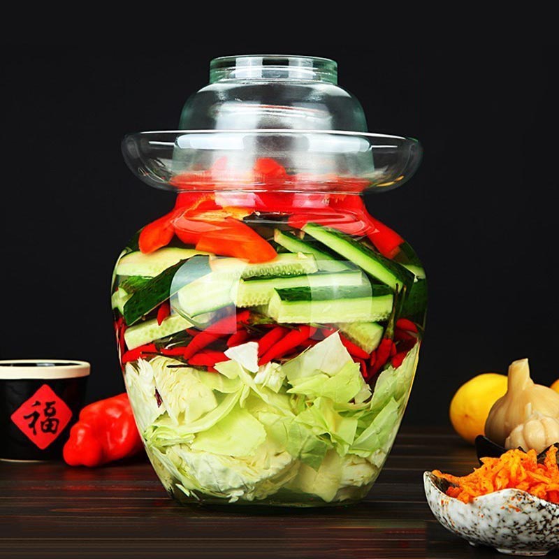 2.5L Glass Fermenting Jar with Water Seal Lid by HitMyNeed