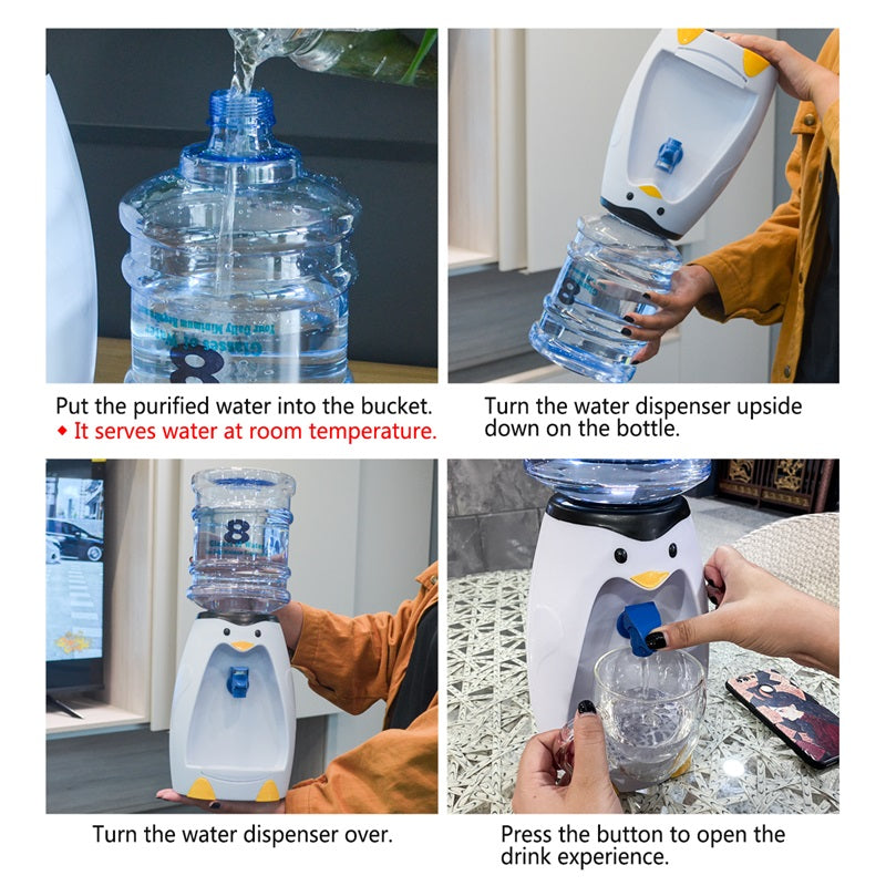 2.5L Portable Penguin Water Dispenser for Kids & Home by HitMyNeed