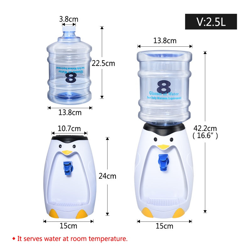 2.5L Portable Penguin Water Dispenser for Kids & Home by HitMyNeed