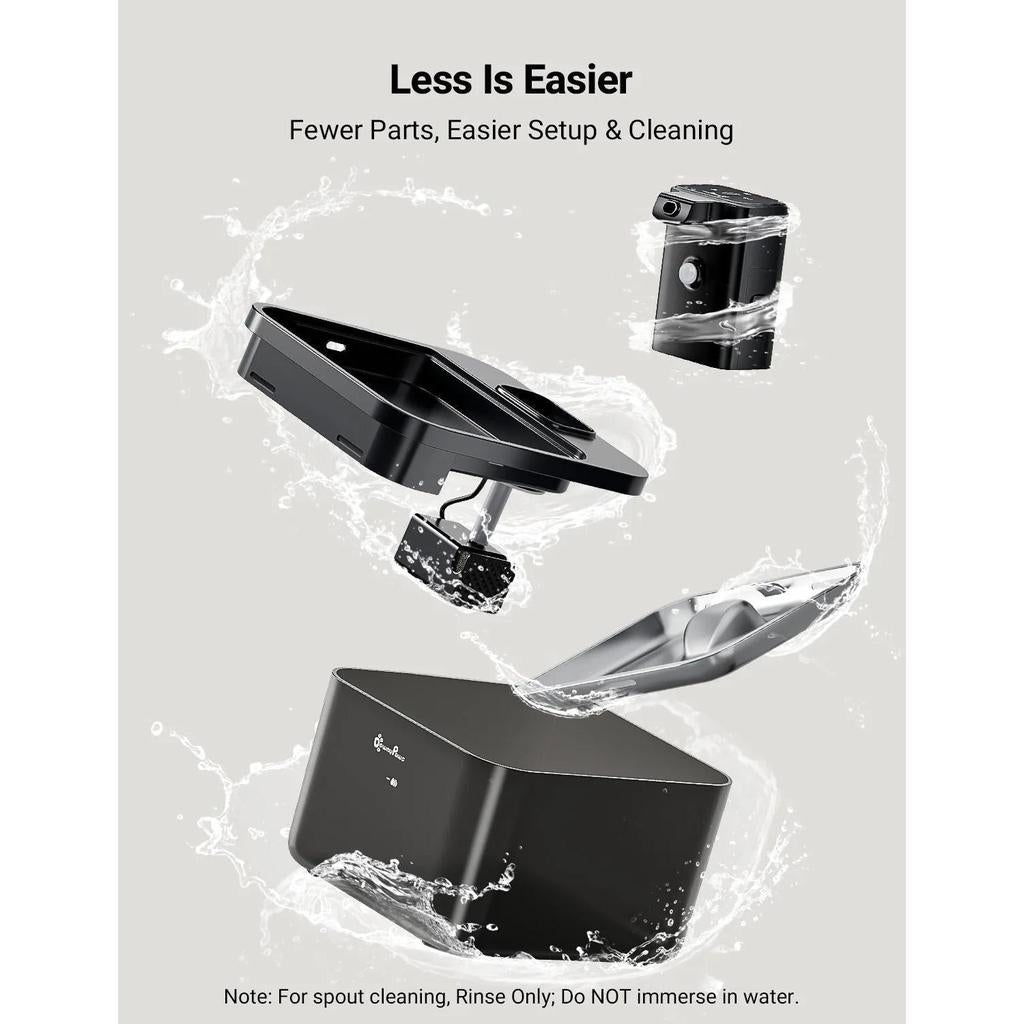 2.5L Wireless Stainless Steel Cat Water Fountain by HitMyNeed