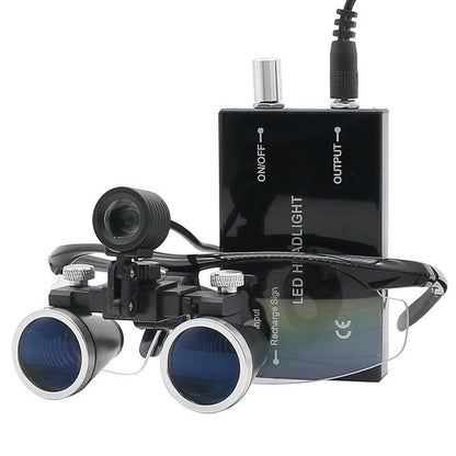2.5X/3.5X Dental Surgical Loupes with LED Headlight by HitMyNeed