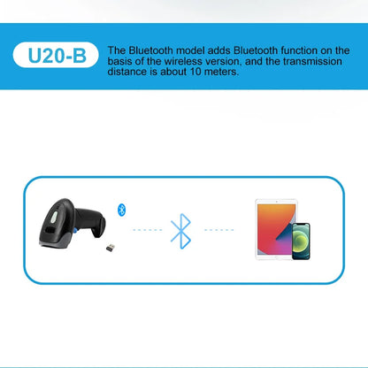 2D Barcode Scanner USB 2.4G Wireless & Bluetooth by HitMyNeed