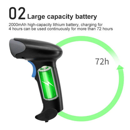 2D Barcode Scanner USB 2.4G Wireless & Bluetooth by HitMyNeed