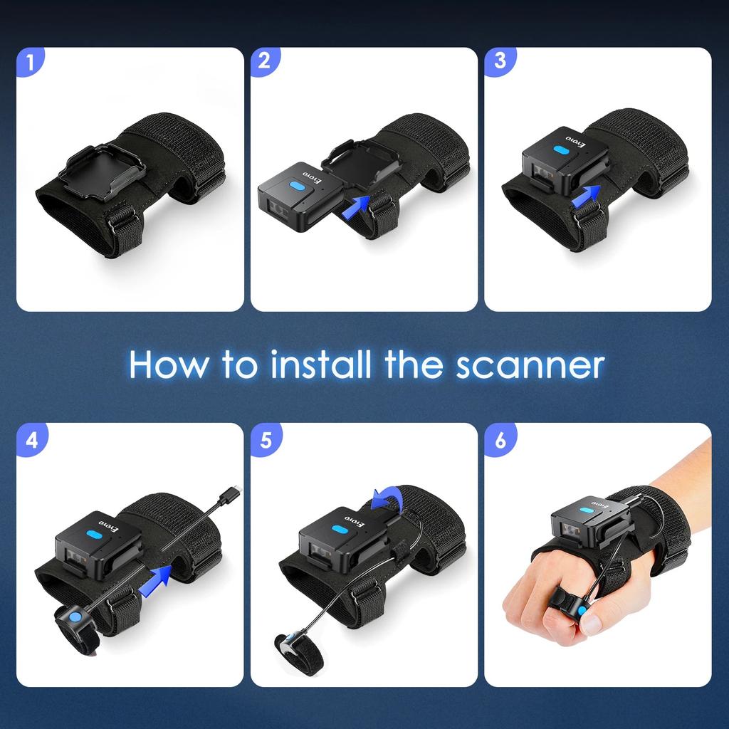 2D Bluetooth Glove Barcode Scanner with Finger Reader by HitMyNeed