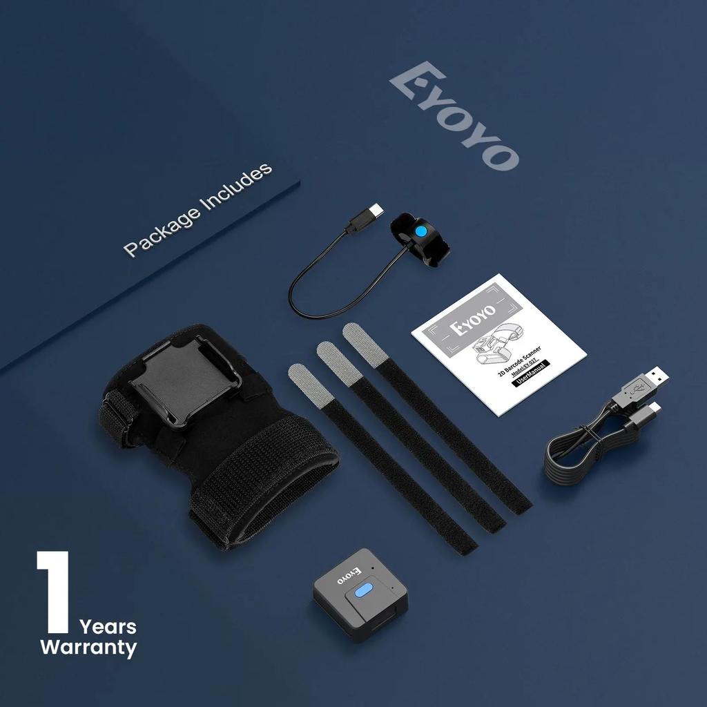 2D Bluetooth Glove Barcode Scanner with Finger Reader by HitMyNeed